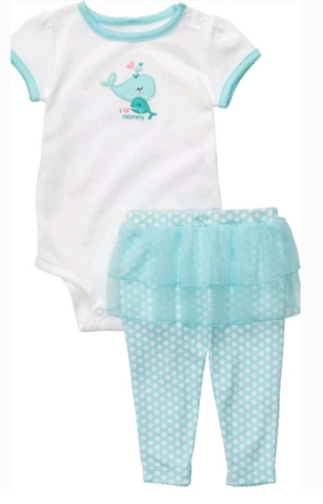 Carter's Two-Piece "i love mommy" Tutu Pajama Set